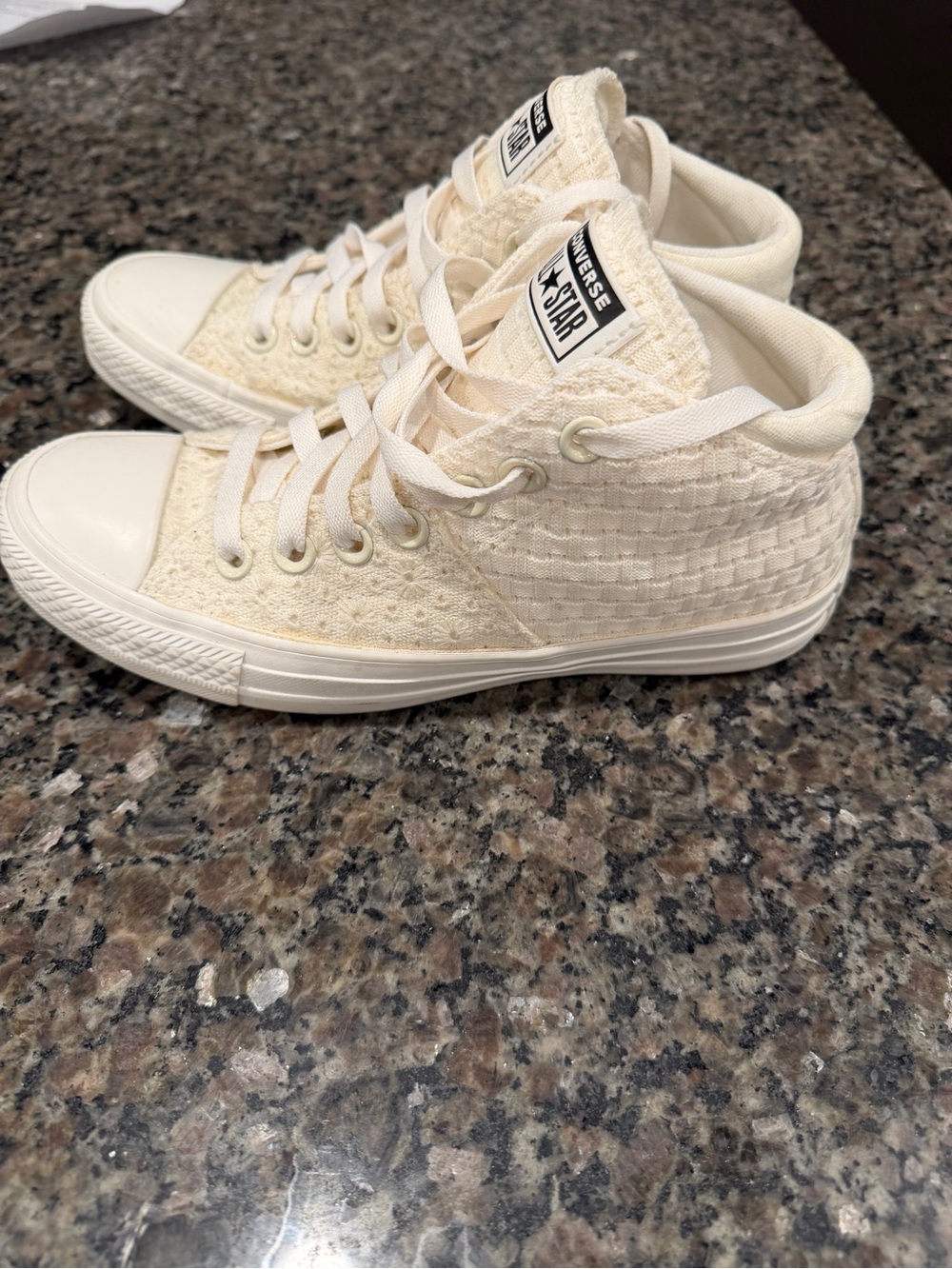 Converse Kids High Top Sneakers - Off-White/Cream